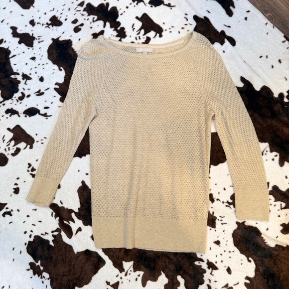 Banana Republic Sweaters - Banana Republic Sweater Womens Small Beige Italian Yarn Fisherman Preppy